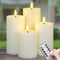 Yeelida Outdoor 4pcs Flameless Waterproof Candles with Handy Remote Control, Cycle Timer