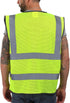 Reflective Vest Mesh, High Visibility Vest with Pockets and Zipper, Construction Work Vest ANSI Class 2,Yellow Mesh S