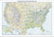 USA Interstate Highways Wall Map, 22.75" x 15.5" Matte Plastic