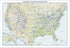 USA Interstate Highways Wall Map, 22.75" x 15.5" Matte Plastic