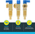 SharkBite 1/2 Inch Cold Crimp Washing Machine Valve, Brass Plumbing Fitting