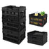 EasyFold Collapsible Crate, Collapsible Shopping Basket, Milk Crate, 3 Pack (9L (2.4