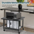 SwaaVee Printer Stand with Storage Under Desk Shelf, Desktop Printer Stand Organizer, Rolling Printer Cart Storage