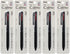 Pentel XBXAC35A Calme Tri-Color Ballpoint Pen, 0.02 inches (0.5 mm), Black, 5 Pieces