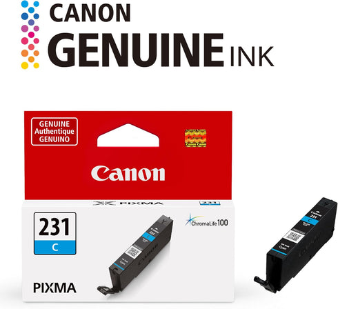 Canon CLI-231 TS8820 Genuine Cyan Ink Tank, Compatible with PIXMA Printers