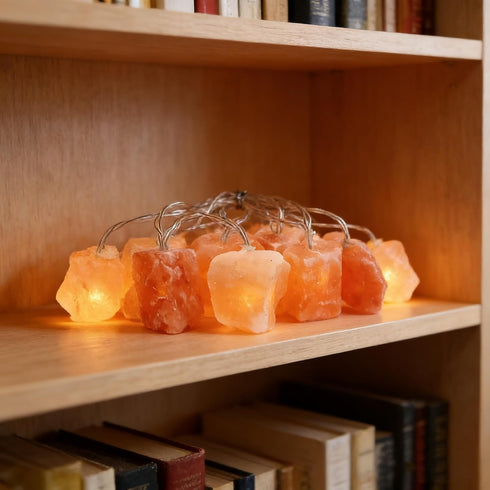 20 Rock,11.5ft Himalayan Salt Light String for Bedroom with USB Powered String Fairy Lights Night Salt Lamp,Natural