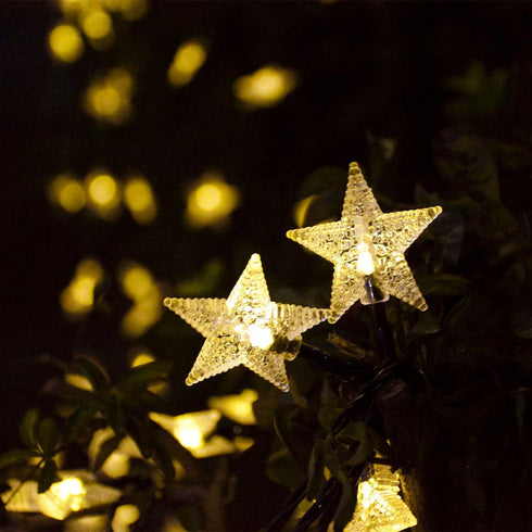Solar String Lights Outdoor, 30ft 50LED Waterproof Christmas Lights with 8 Modes for Gardens and Patio Decor