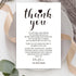 KRUCVOJO 50 Wedding Reception Thank You Cards - Place Setting Cards for Wedding,