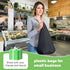 (11.5'x 6.5" 21')(1000Pack) LainNeala Black Plastic Bags x with Handles - Shopping & Grocery Bags for Small Business