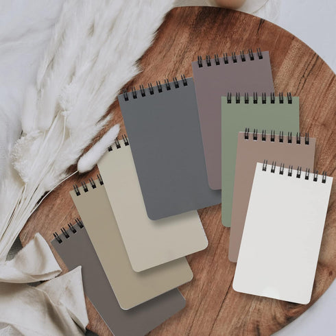 ZICOTO Aesthetic Pocket Notebooks Set Of 8, Small 3x5 Spiral Notepads with Lined Pages, Perfect Mini Note Pads for