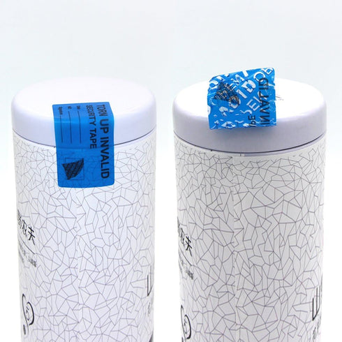 Solitary Walker 100Pcs Tamper Evident Security Void Stickers, 1x2 inch Blue Tamper Proof Labels