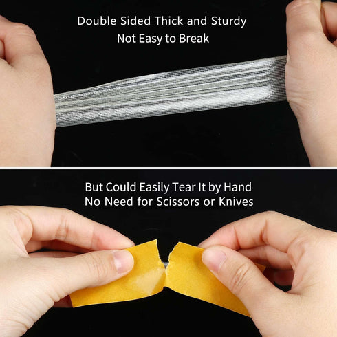 Double Sided Tape Heavy Duty, 1.18" x 66FT, Universal High Tack Strong Wall Adhesive with Fiberglass Mesh, Super Sticky