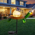 Afirst Solar Lights Outdoor Decorative Metal Turtle Crackle Glass Globe with Butterfly Warm White LED Metal Waterproof