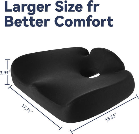 Tailbone Ergonomic Memory Foam Seat Cushions for Office Chairs Office Chair Cushion for Coccyx, & Pressure Relief Large