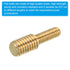 PATIKIL M4x10mm to M6x10mm Double End Threaded Stud Screw Bolt, 5 Pack Brass Rod Bolts for Furniture Fastener