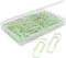 Large Paper Clips - Jumbo 50mm, 2 inches, Smooth, 100 Pcs/Box (Light Green)
