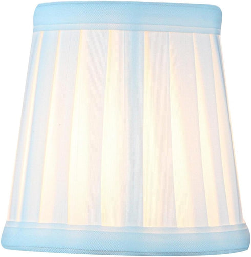 4 Inch 3x4x4 Upgradelights White Silk Pleated Clip On Chandelier Lampshade