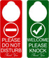 Do Not Disturb Door Hanger Sign, 2Pack Double Sided Please Do Not Disturb and Welcome Please Knock, 9 X 3 inches