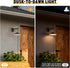 Joyoowild 200lm 3 Garage(2 Pack) Solar Barn Lights Outdoor with Lighting Modes & Motion Sensor, No Wiring Needed, Solar