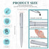 Teling 72 Pcs Small Ballpoint Pen Mini Pens Bulk 4 Inch Short Small Pens Tiny Pen Ink Ballpoint Pens for Notebook Pockets Signature Notepads School Office(Silver) by Teling