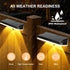 13 IP65 (6) Solar Fence Lights Outdoor Waterproof LED, Lighting Modes, Solar Outdoor Lights Dual Installation Energy
