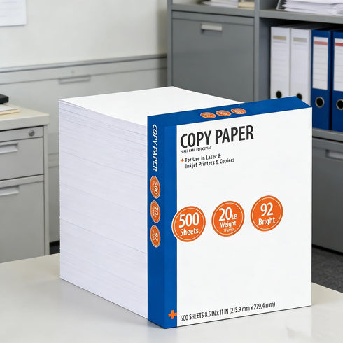 Generic 8.5" 11" 92 20 lb 1 (500 x Copy Paper, Bright White, - Ream Sheets) for Office & Home Use