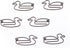 Duck Shaped Paper Clips Great for Paper Clip Collectors or Office Gift - Comes in Round Tin with Lid and Gift Box (Brown 100 Count) by Butler in the Home