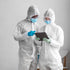 60 Pack 5, AMZ Medical Supply Disposable Coveralls, White SMS GSM, X-large, of Hooded Full Body Suit with Boots