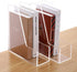 SANRUI Clear Magazine File Holder - Vertical File Folder Holder, Acrylic Desk Organizer for File Storage, 2-Pack
