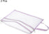 PATIKIL Nylon Document Zip Pouch with Handle, 2 Pack A4 Mesh Clear Files Bag for Office Business, Purple