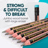 KOALA TOOLS Bear Claw Pencils 1-Pack (6 Pencils) - Thick, Triangular Grip, Graphite, 2B Lead with Eraser