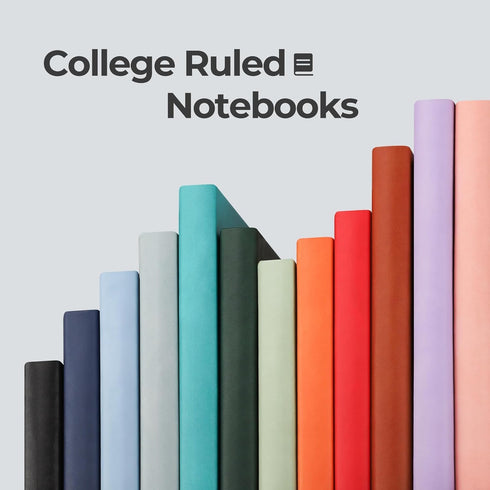 RETTACY Journaling Notebooks 2-Pack, A5 College Ruled, 192 Numbered Pages, 100 GSM Acid-Free Paper, Leather Hardcover,