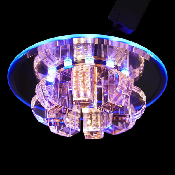 Crystal Ceiling Lamp, 7" Flush Mount Ceiling Light 6500K LED Chandelier Fixtures