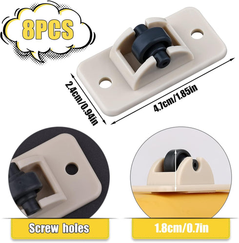 AIEX 8pcs Adhesive Wheels, Small Self-Adhesive Caster Wheels Single Direction Tiny Wheels for Toy Car Storage Box Shoe Racks Trash Can DIY