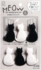 Cat-shaped Bag Clips, Chip Clips, Paper Clips, Pack of 6, Made in Japan