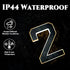 ISUNMEA 9 Inch (8-Black, 9IN) Solar Lighted House Numbers for Outside, Light Up Waterproof LED Address Numbers Signs