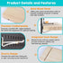 2 Pack Solid Wood Pegboard Shelf, Pegboard Accessories with Hooks, Compatible with IKEA Skadis
