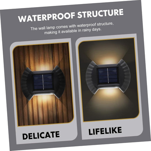 Solar Powered Wall Light - Elegant Outdoor Garden Lamp