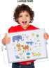 Dry Erase White Board, 16X12in Large Magnetic Desktop Whiteboard with Stand, 8 Markers & 4 Magnets