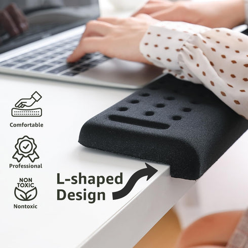 Dahoon Holly 2-Piece Set, Elbow (11.8 3.9 inch) L-Shaped Desk EdgeRest, Plam & Wrist & Forearm & Comfort Support