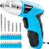 Hi-Spec 27pc 3.6V Blue USB Small Power Electric Screwdriver Set, Cordless & Rechargeable with Driver Bit Set