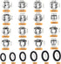 16 pcs Faucet Adapter Kit, CNYMANY Kitchen Aerator Adapter Set Male Female Sink Faucet Adapter Connecting Garden Hose Water Filter Standard Hose via Diverter
