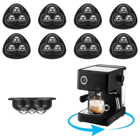 KINYFY 8 Pcs Black Self Adhesive Caster Wheels,Stainless Steel Universal Wheel Roller,360 Degree