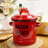 Generic Double Handle Bacon Grease Container with Strainer & Spoon, Dishwasher Safe Kitchen Gadget, Can for Collecting