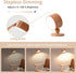 HBGFHG 360 Dimmable 1pcs) Wooden Led Wall Sconce, Rotatable Wall Lights Rechargeable Wall Lights Battery Operated
