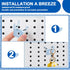 Tandefio 50 Pcs Metal Prong Pegboard Hooks, Hanging Hangers for Pegboard Wall, Jewelry Display Tool Hooks