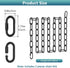 6 2 Pack garini Feet Industrial Black Light Fixture Chain, Adjustable Metal Pendant Chandelier Chain Extension