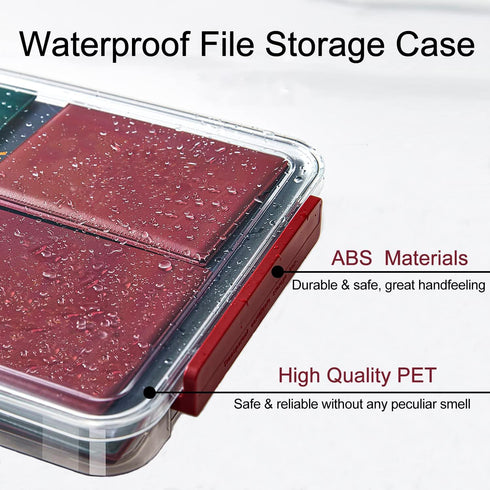 Clear File Storage Box with Lids, A4 Storage Box for 8"x11" Paper, Stackable Magazine File A4 Paper Project Case Bins,