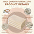 Straining,10pcs 20x20 Inch Hemmed Cheese Cloth for Unbleached Cotton Pre-Cut Fabric,Reusable Muslin Cloth