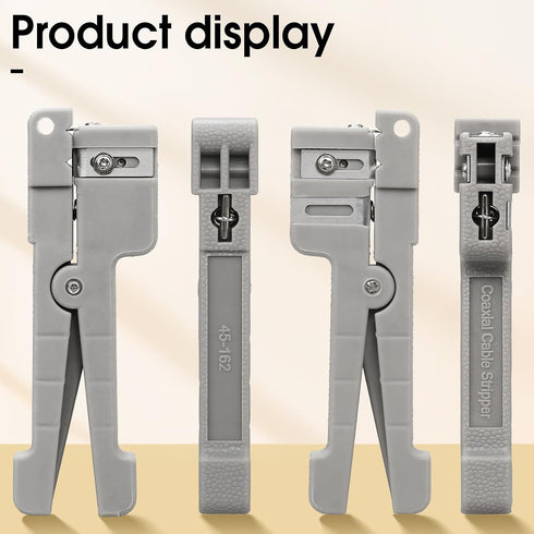 (2pcs) 45-162 Fiber Optic Coaxial Bundle Tube Stripper Pliers - Coax Cable Stripper with Spare Blade